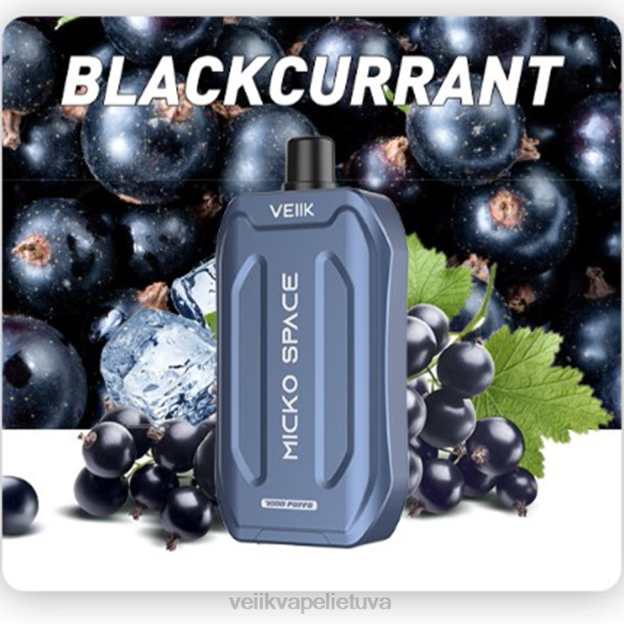 VEIIK Vape Lietuva | VEIIK Micko Space vienkartinis vape 7000 įpūtimų Juodieji serbentai 2DNR41