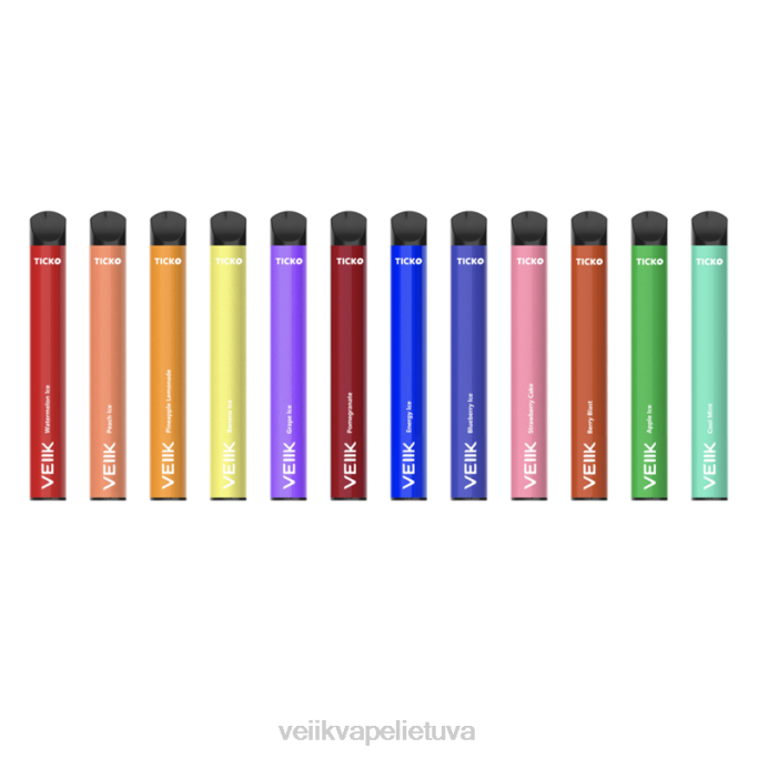VEIIK Vape Lietuva | VEIIK Ticko vienkartinis vape 1200 įpūtimų kelių skonių 2DNR31