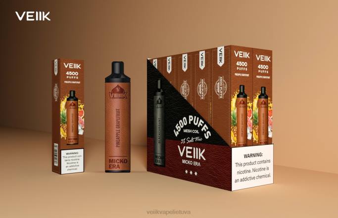 VEIIK Vape Micko Q | VEIIK Micko Era 4500 vienkartinių išpurškimų 30 mg ananasų greipfrutų 2DNR6