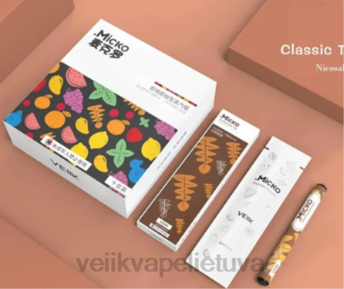 VEIIK Vape Micko Q | VEIIK Micko vienkartinis vape 400 išpūtimų 310mah 10vnt kelių skonių 2DNR56