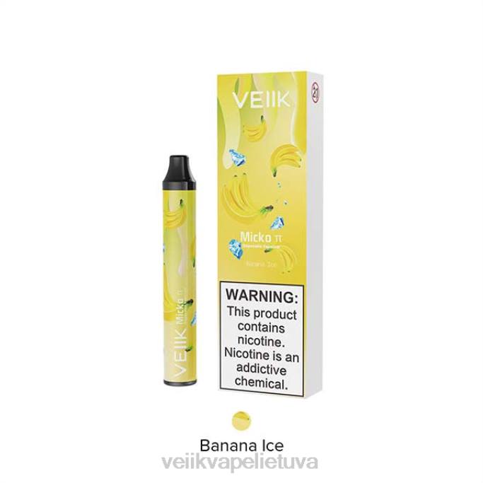 VEIIK Vape Review | VEIIK Micko Pie vienkartinis vape 600 įpūtimų bananų ledas 2DNR25