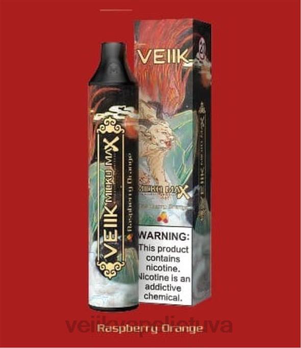 VEIIK Vape Vilnius | VEIIK Micko MAX vienkartinis vape 1500 įpūtimų aviečių apelsinas 2DNR52